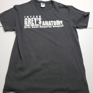 Delta Shirt Women Medium Black Top Greys Anatomy Intern Sloan Hospital Basic Tee
